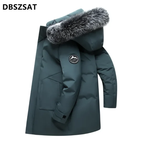 2027 XK Winter Jackets Hooded Casual Long Down Jackets Thicker Warm Parkas New Male Outwear Winter Coats Slim Jackets Size 4XL